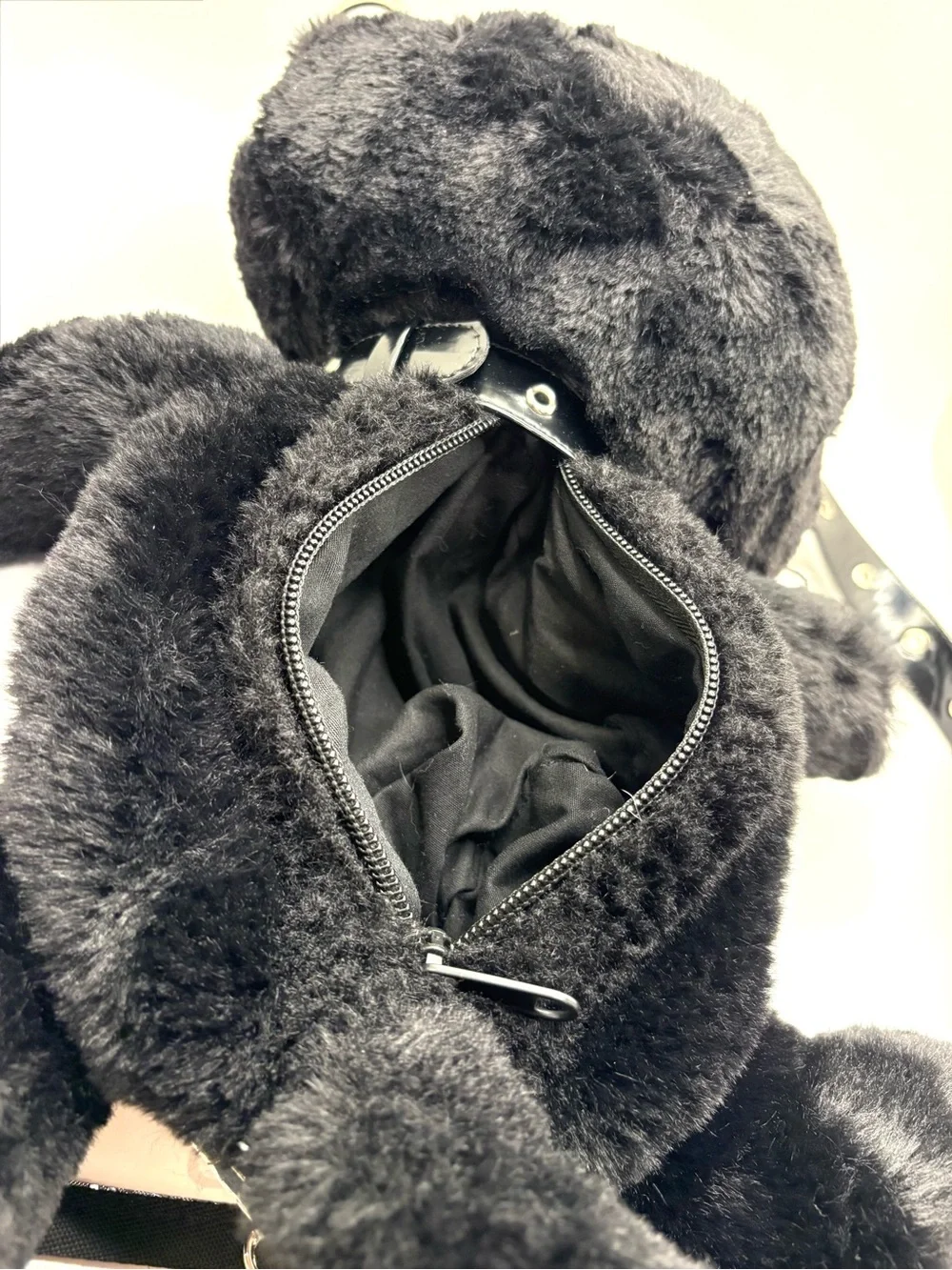 Kawaii Goth Spooky Black Cat Plush Backpack Kitten Novelty Halloween Whimsygoth